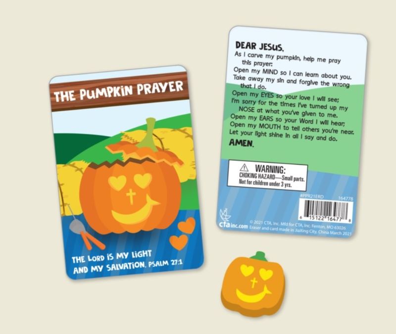 The Pumpkin Prayer Card &amp; Eraser