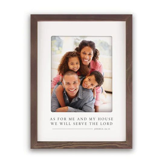 As For Me And My House We Will Serve The Lord Photo Frame  12.75&quot;W x 16.75&quot;H x 1.5&quot;D