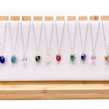 Silver Birthstone Necklace January