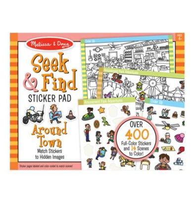 Seek &amp; Find Sticker Pad - Around Town-Melissa &amp; Doug