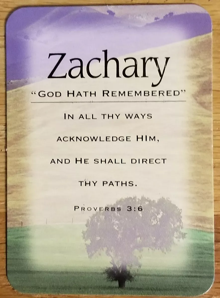 ZACHARY - Name Card