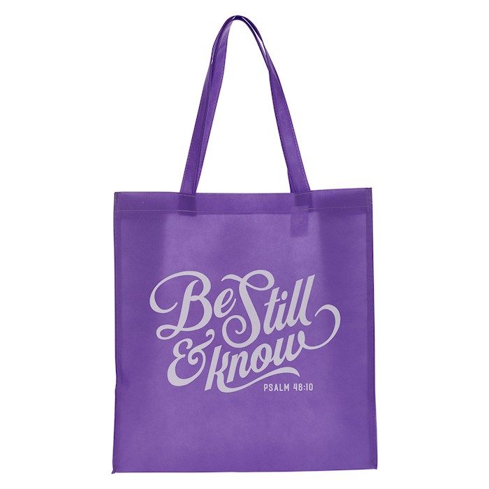 Tote Purple Be Still and Know Ps. 46:10
