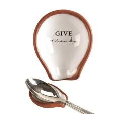 TSPREST-102-Give Thanks Terra Cotta Mini Spoon Rest