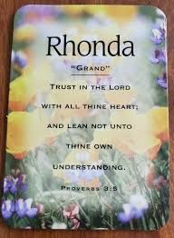 RHONDA - Name Card