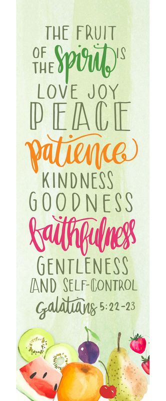 Bookmark-Fruit Of The Spirit (Adult) (Galatians 5:22-23 Csb) (Pack Of 25)