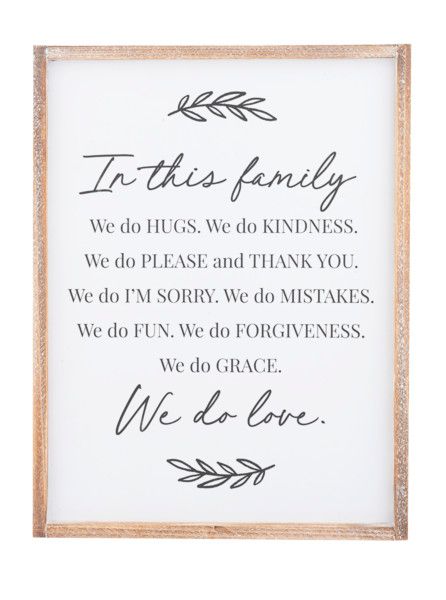 In this Family Wall Decor  - 12 1/4&quot; W. x 1&quot; D. x 17&quot; H.