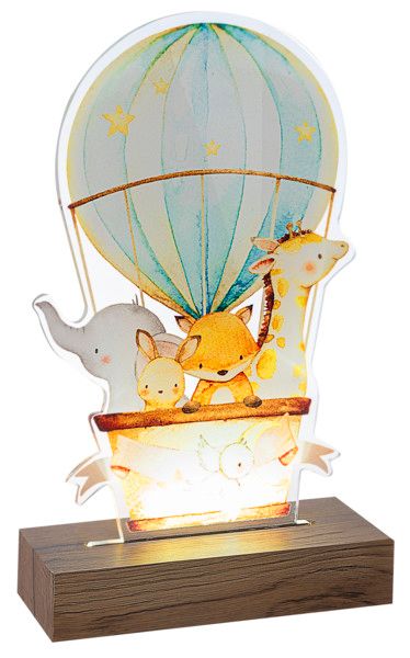 LED Light Up Baby Hot Air Balloon Tabletop Decor