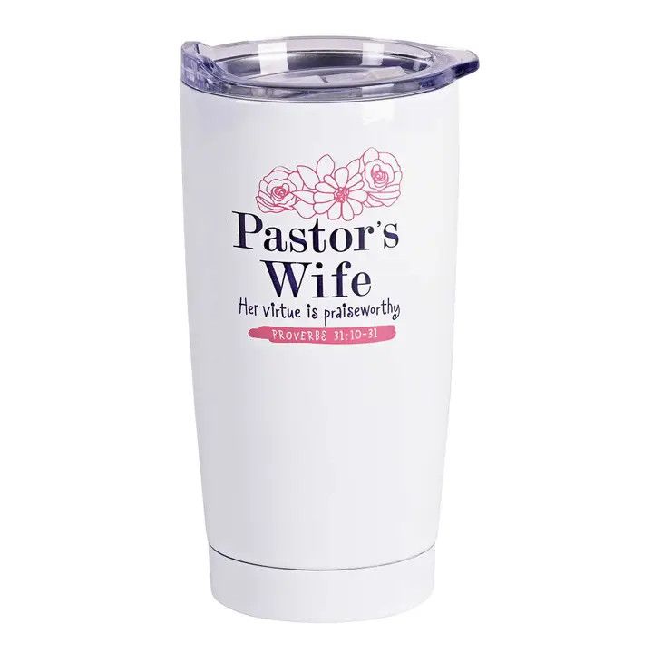 Tumbler Pastors Wife White 20 oz