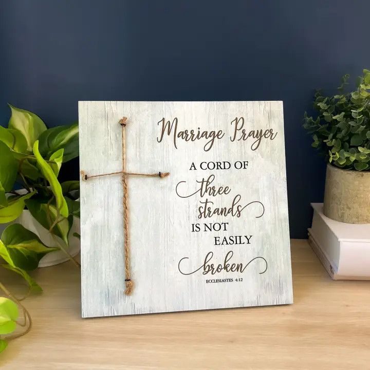 Plaque - Marriage A Cord Of 3 Strands