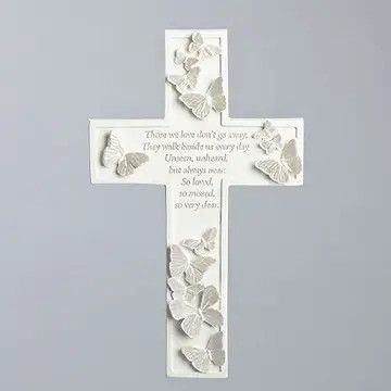 Wall Cross-Butterfly Memorial-Those We Love... (8&quot;)