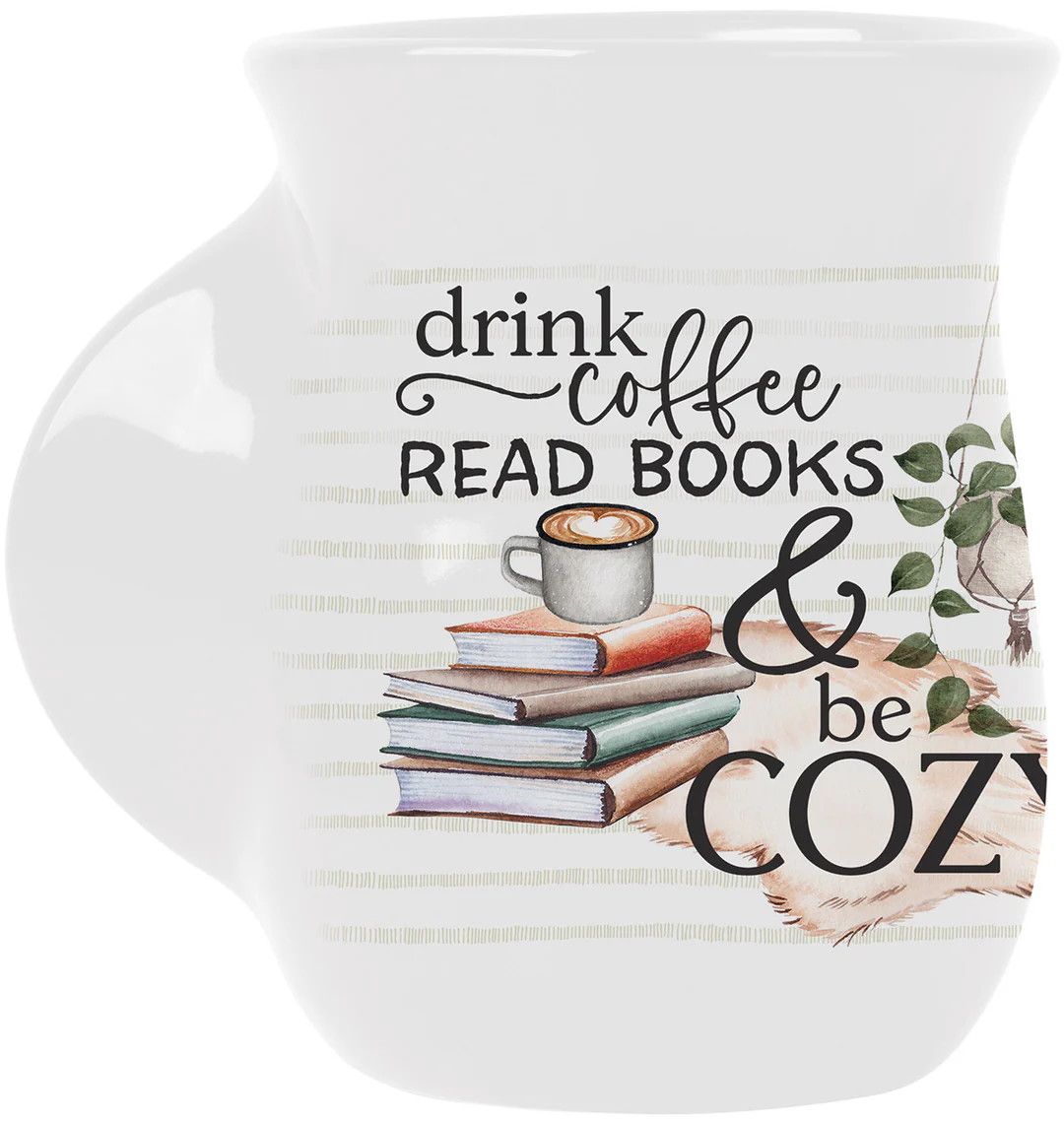 Drink Coffee Read Books &amp; Be Cozy Ceramic Cozy Cup0