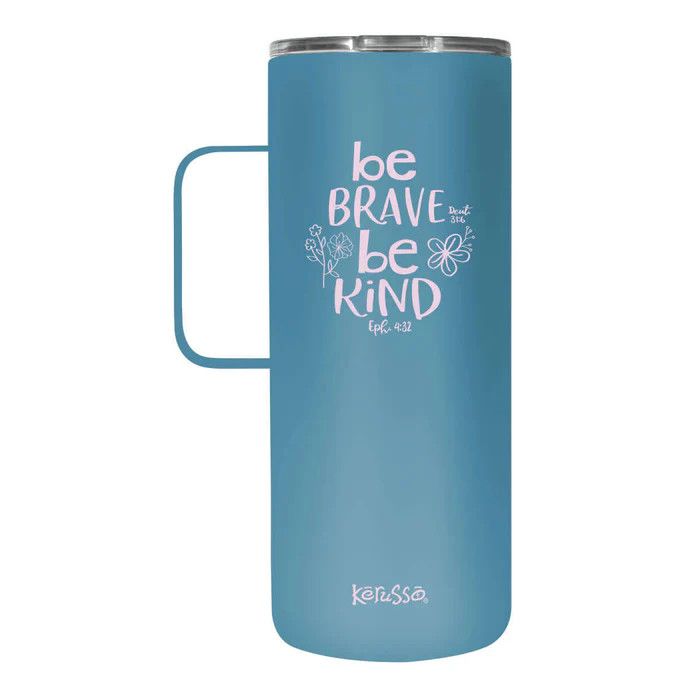 22oz Dual Wall Stainless Steel Mug with Handle - Be Kind