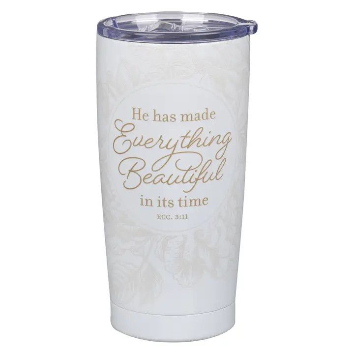 Tumbler Ss Ivory Everything Beautiful Ecc. 3:11