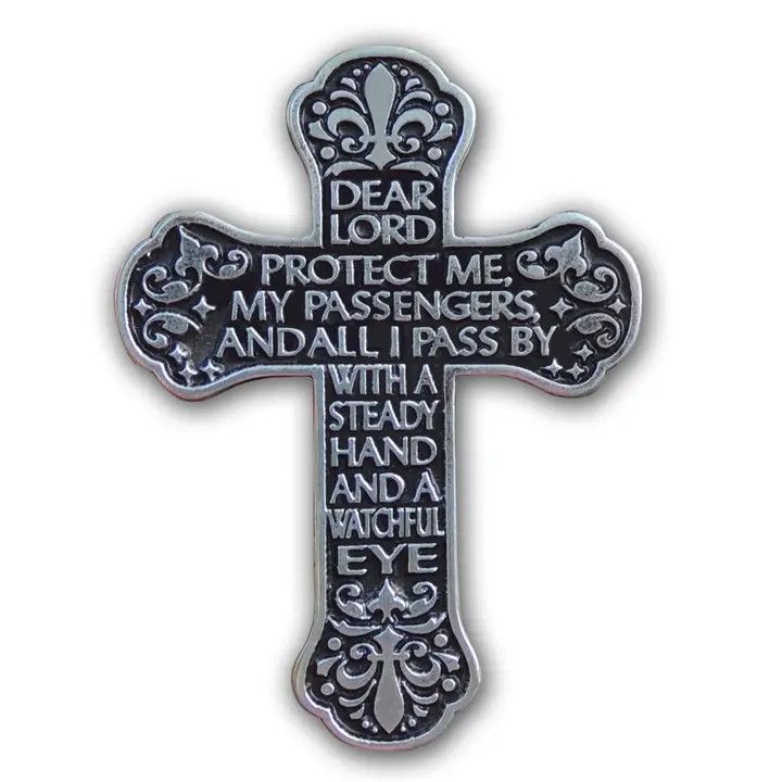 BF DEAR LORD MOTORIST PRAYER CROSS VISOR CLIP CARDED