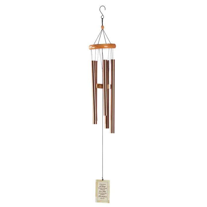 Aluminum Windchime All Things Work Rom. 8:28 35&quot;