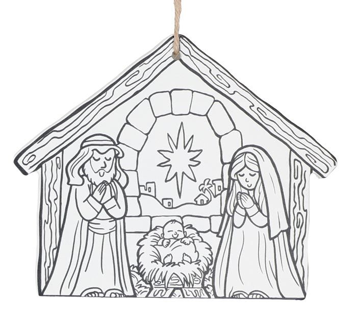 Color Me Nativity Ornament