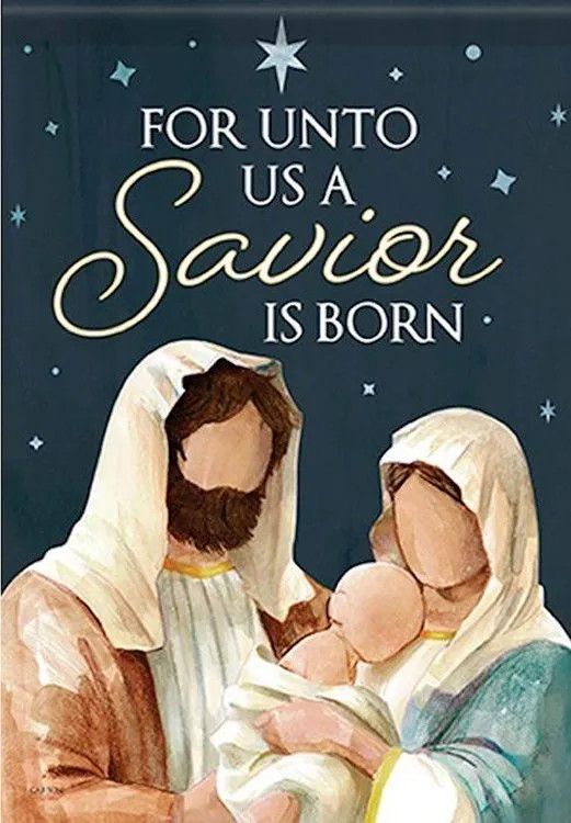 For Unto Us A Savior Is Born Flag
