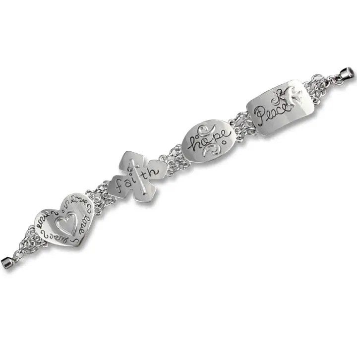 EB101 - Love, Faith, Hope, Peace Bracelet