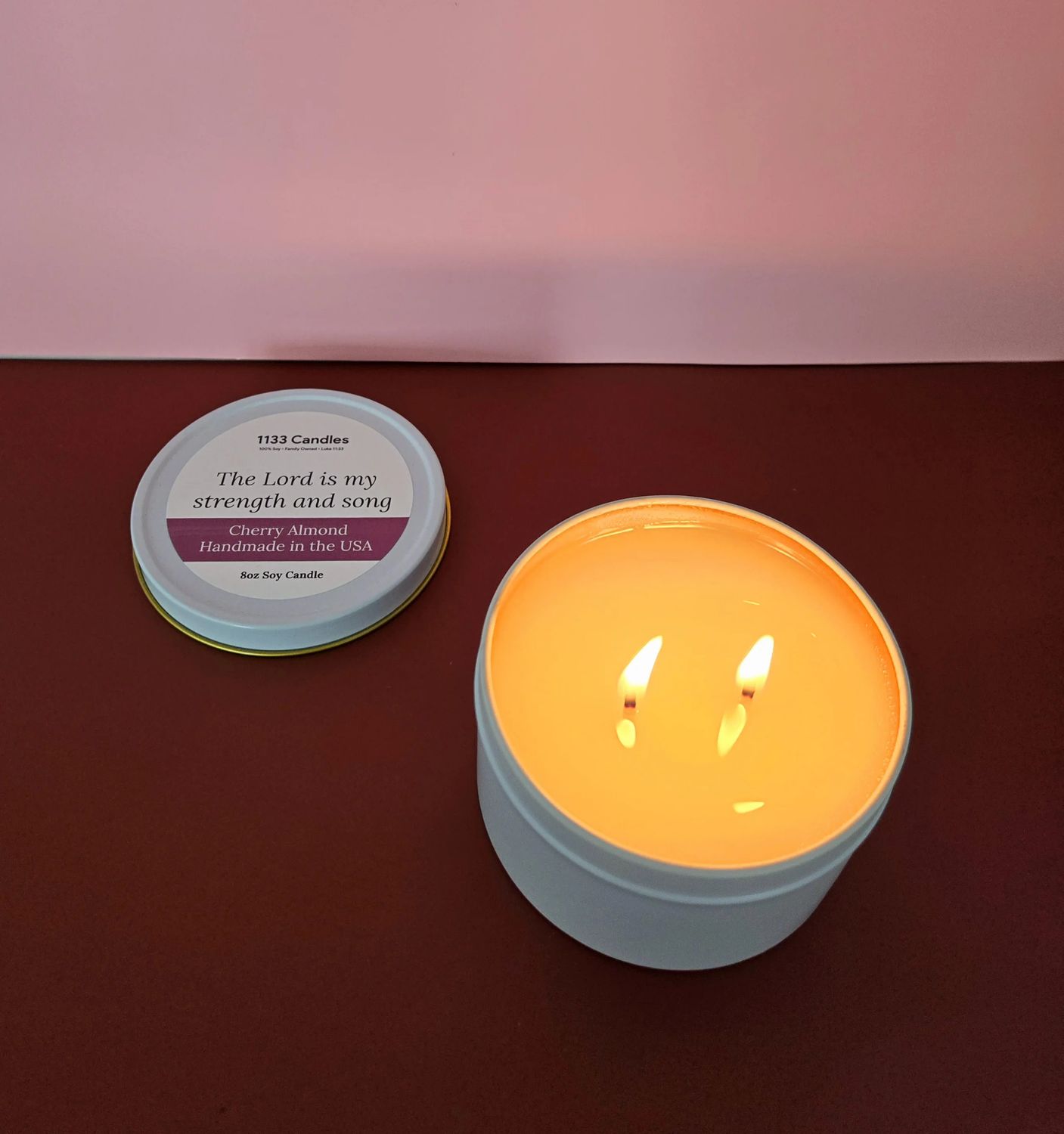 8 oz. Soy Candle - Cherry Almond