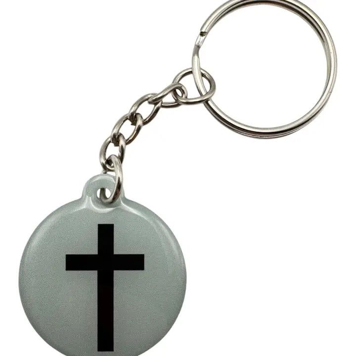 Tap To Pray - Prayer Tag Keychains - Mint + Cross