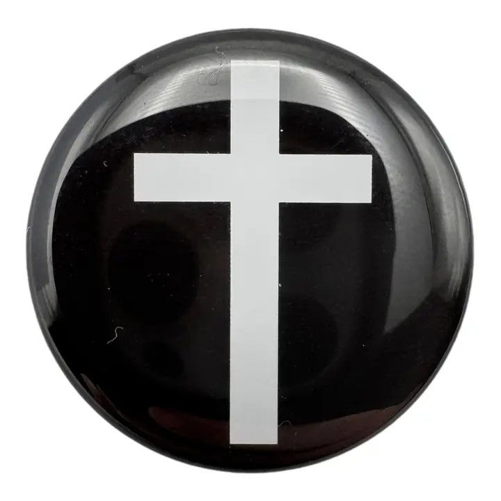 Tap To Pray - Prayer Tag Stickers - Black + Cross