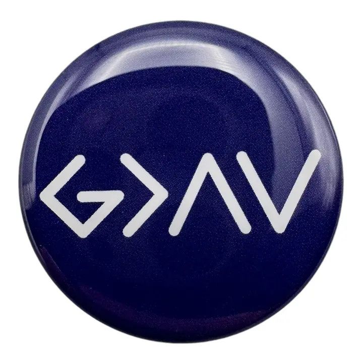 Tap To Pray - Prayer Tag Stickers - Navy + God is Greater
