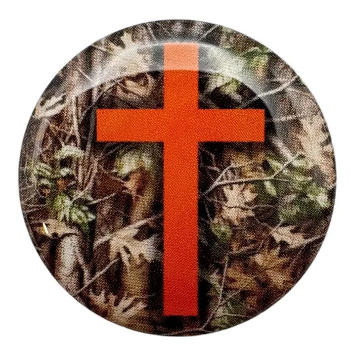 Tap To Pray - Prayer Tag Stickers - Forest Camo + Cross