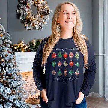 Kerusso Christmas Long Sleeve T-Shirt Ornaments - XL
