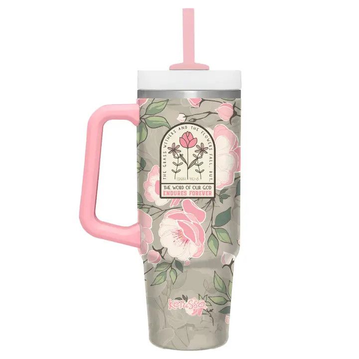 Kerusso 30 oz Stainless Steel Mug with Straw Endures Forever