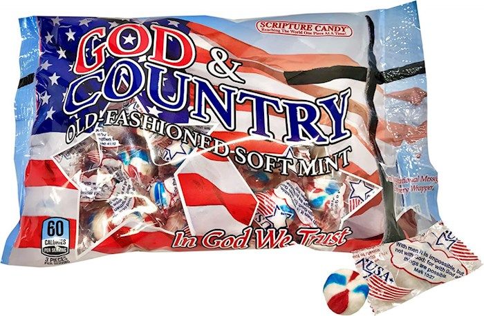 God &amp; Country Old-Fashioned Soft Mint Candy 10 oz Bag