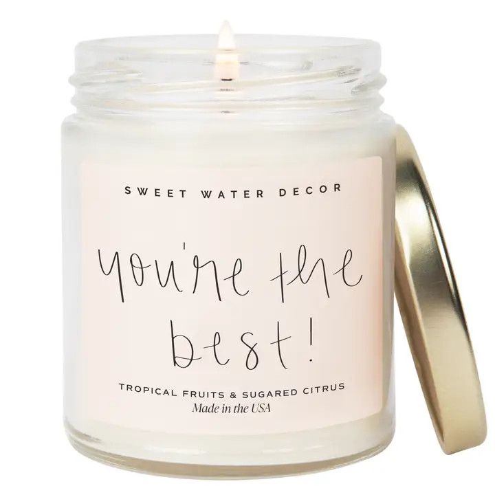 Thank You! 9 oz. Candle-Sweet Water Decor