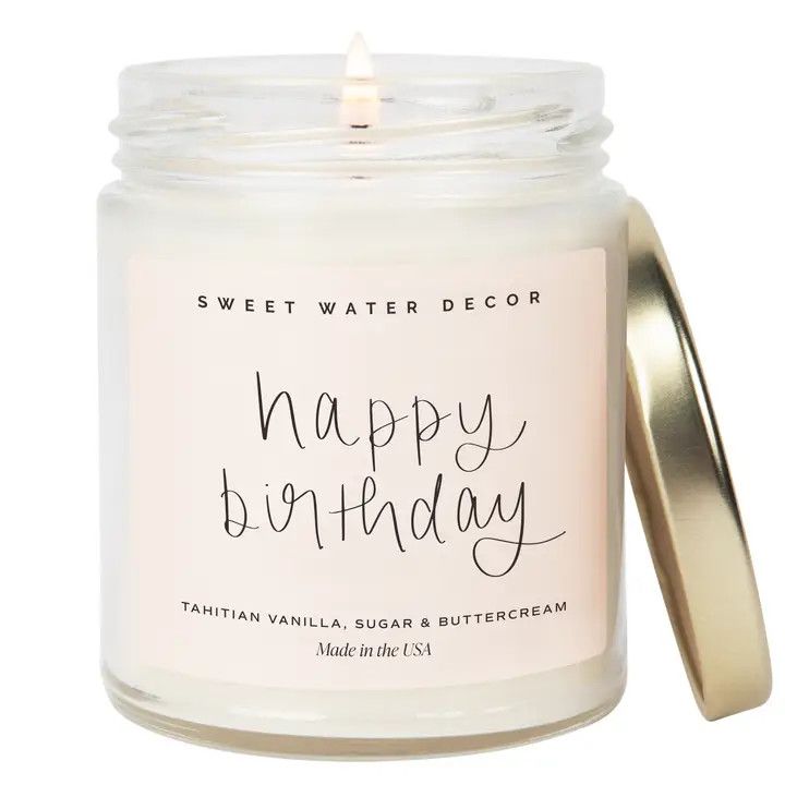 Happy Birthday Tahitian Vanilla Candle