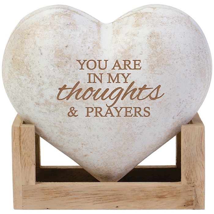 3D Heart-Thoughts And Prayers (5&quot; x 5&quot; x 2.5&quot;)