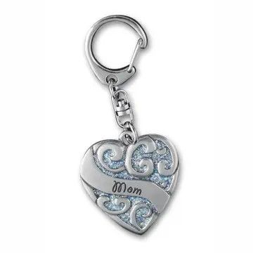 Heart Sparkle Key Rings Mom
