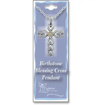 Topaz Crystal Cross Pendant