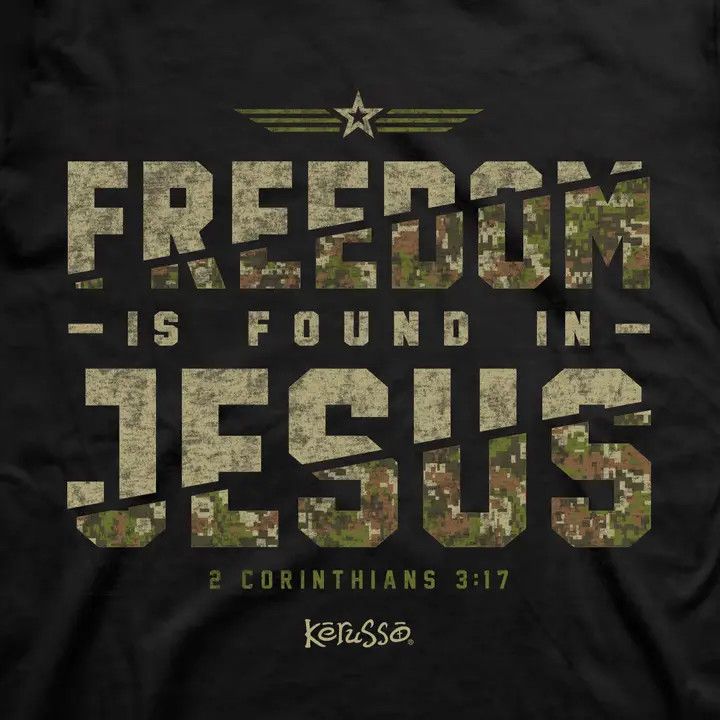 Kerusso Christian T-Shirt Freedom in Jesus  SM