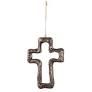 Brown Stone Look Resin Wall Cross 5.75H