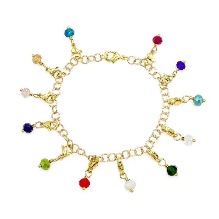 Familia Gold Birthstone Charms  - August