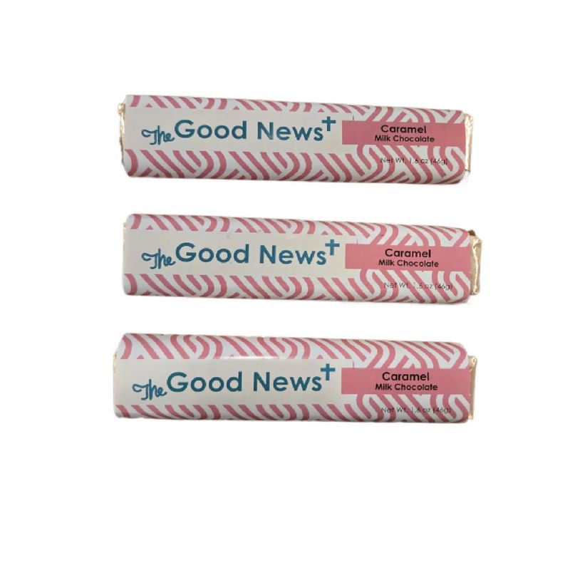 The Good News Caramel Milk Chocolate Bar