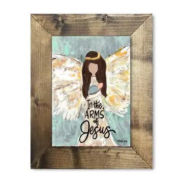 In the Arms of Jesus Framed Art 8&quot; x 10&quot;