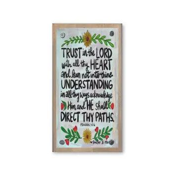 Trust in the Lord Driftwood Happy Block
