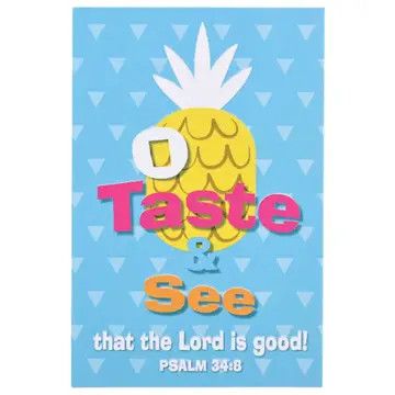 Itty Bitty Card O Taste &amp; See Psalm 34:8