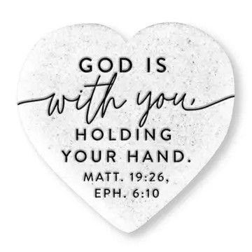 Lcp Tabletop Heart Stone God Is with You - Heart Stone