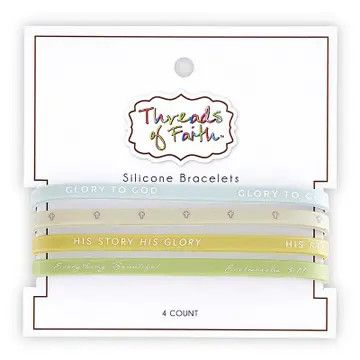 Silicone Bracelet - Glory To God - 4pc