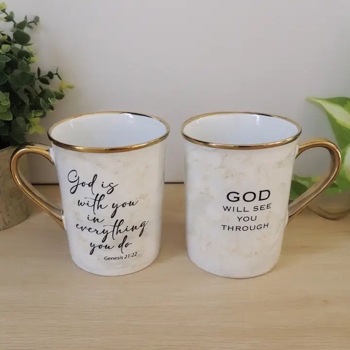 GOD IS WITH YOU  METALLIC MUG