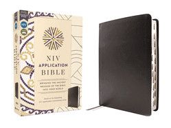 NIV Application Bible, European Bonded Leather, Black, Red Letter, Thumb Indexed, Comfort Print: Bringing the Ancient Message of the Bible Into Your W (NIV Application Commentary Resources