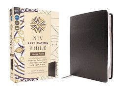 NIV Application Bible, Large Print, European Bonded Leather, Black, Red Letter, Comfort Print: Bringing the Ancient Message of the Bible Into Your Wor (NIV Application Commentary Resources)