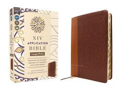 NIV Application Bible, Large Print, Leathersoft, Brown, Red Letter, Thumb Indexed, Comfort Print: Bringing the Ancient Message of the Bible Into Your (NIV Application Commentary Resources)
