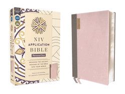 NIV Application Bible, Personal Size, Leathersoft, Pink/Gray, Red Letter, Comfort Print: Bringing the Ancient Message of the Bible Into Your World (NIV Application Commentary Resources)