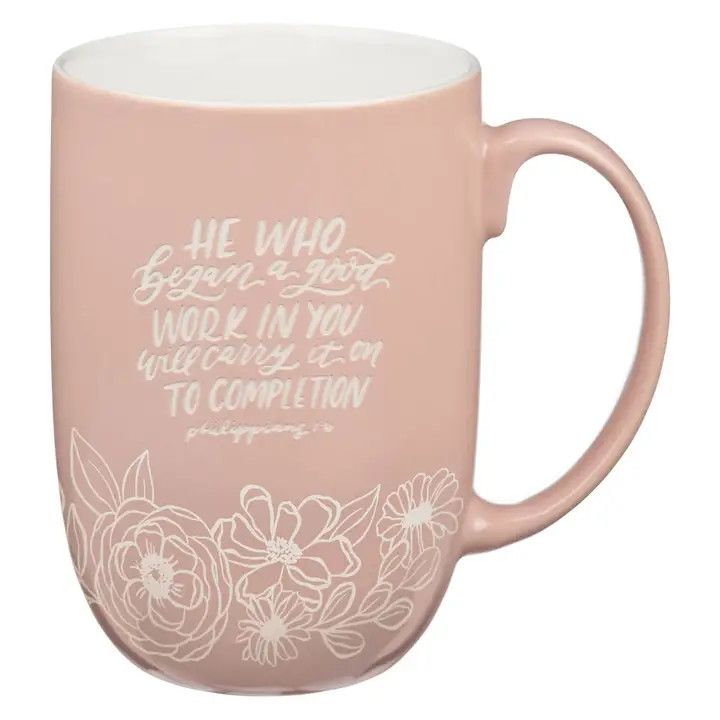 Mug, Peach- Good Works Phil 1:6